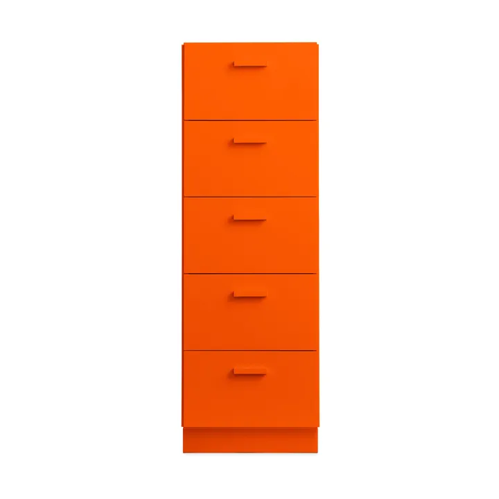 Relief høj kommode med sokkel 41x115 cm orange - Relief