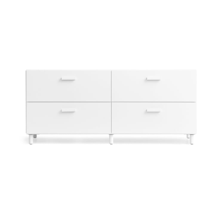 Relief lav kommode med ben 123x46,6 cm hvid - undefined - Relief