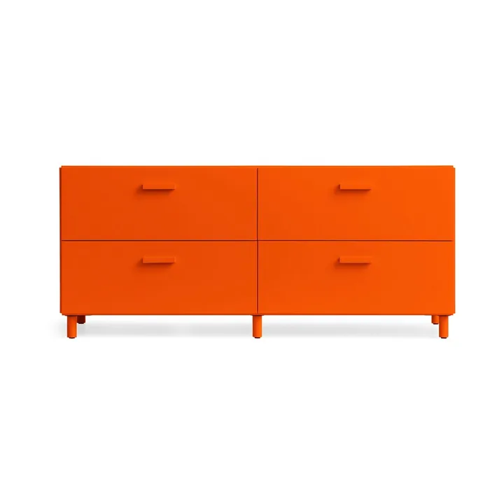 Relief lav kommode med ben 123x46,6 cm orange - Relief