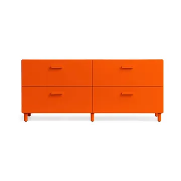 Relief lav kommode med ben 123x46,6 cm orange - undefined - Relief