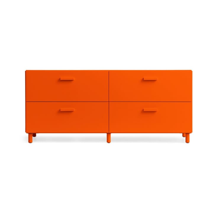 Relief lav kommode med ben 123x46,6 cm orange - undefined - Relief