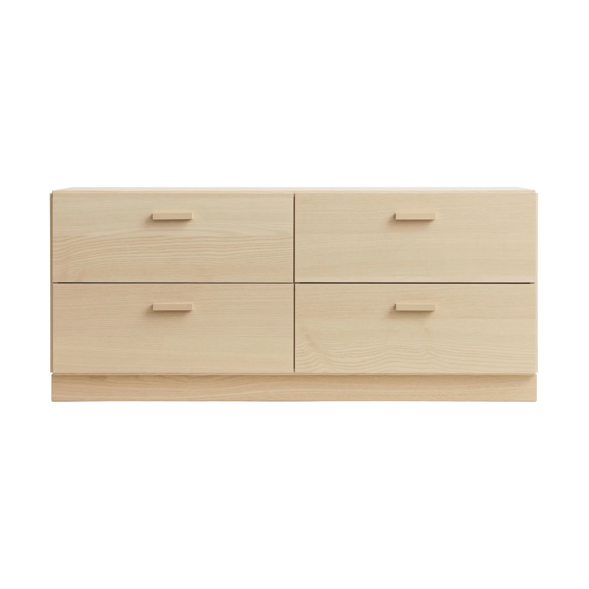 Relief lav kommode med sokkel 123x46,6 cm ask,  Relief