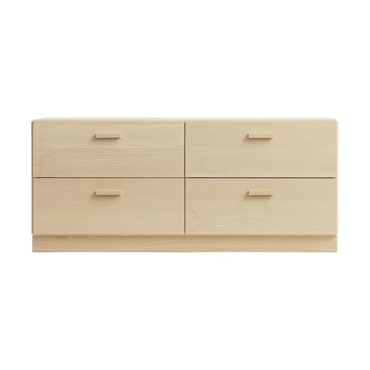 Relief lav kommode med sokkel 123x46,6 cm ask - Relief