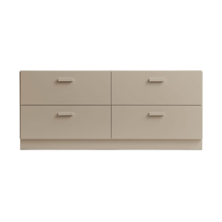 Relief lav kommode med sokkel 123x46,6 cm beige - undefined - Relief