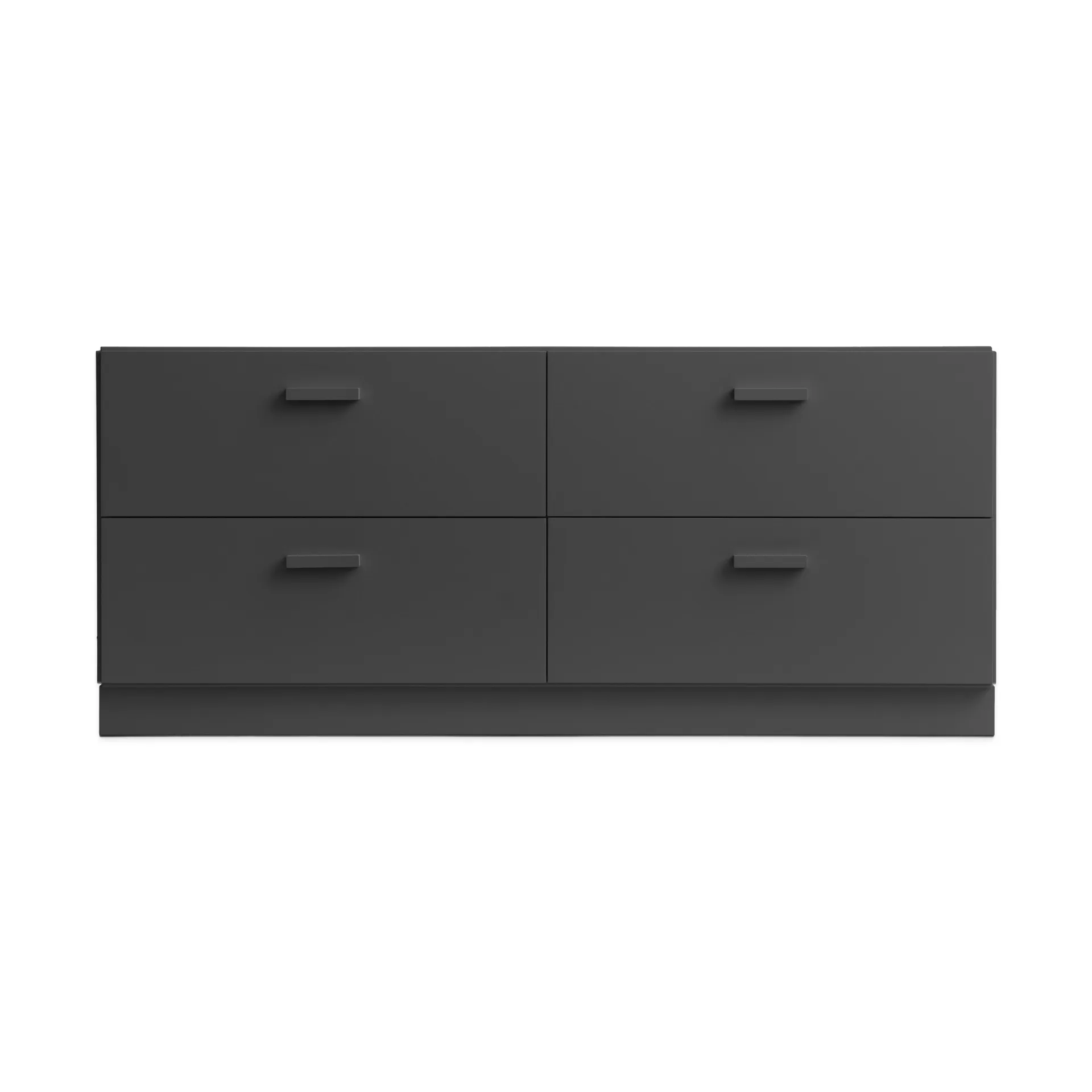 Relief lav kommode med sokkel 123x46,6 cm grå,  Relief