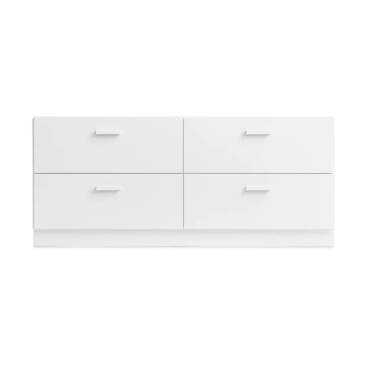 Relief lav kommode med sokkel 123x46,6 cm hvid - Relief