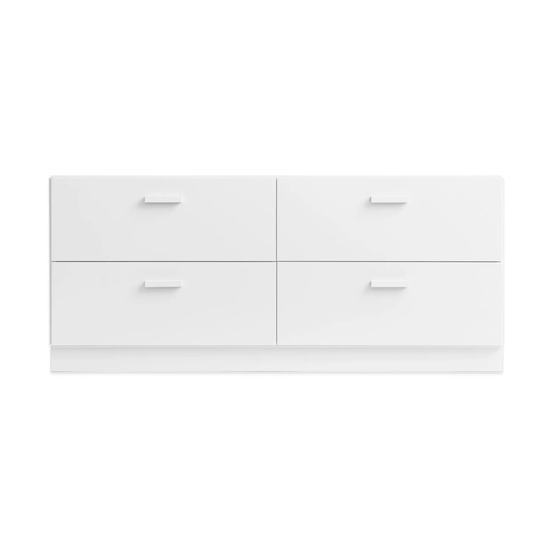Relief lav kommode med sokkel 123x46,6 cm hvid Relief