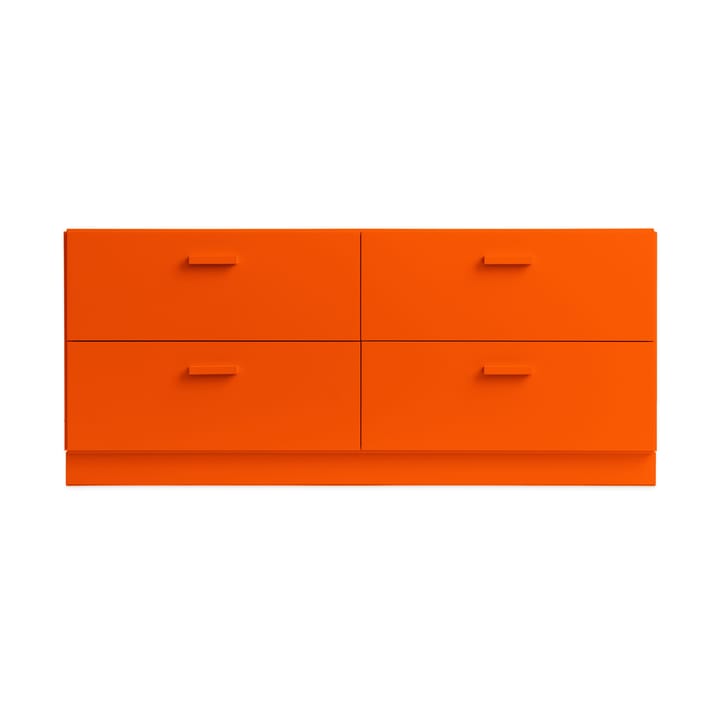 Relief lav kommode med sokkel 123x46,6 cm orange - undefined - Relief