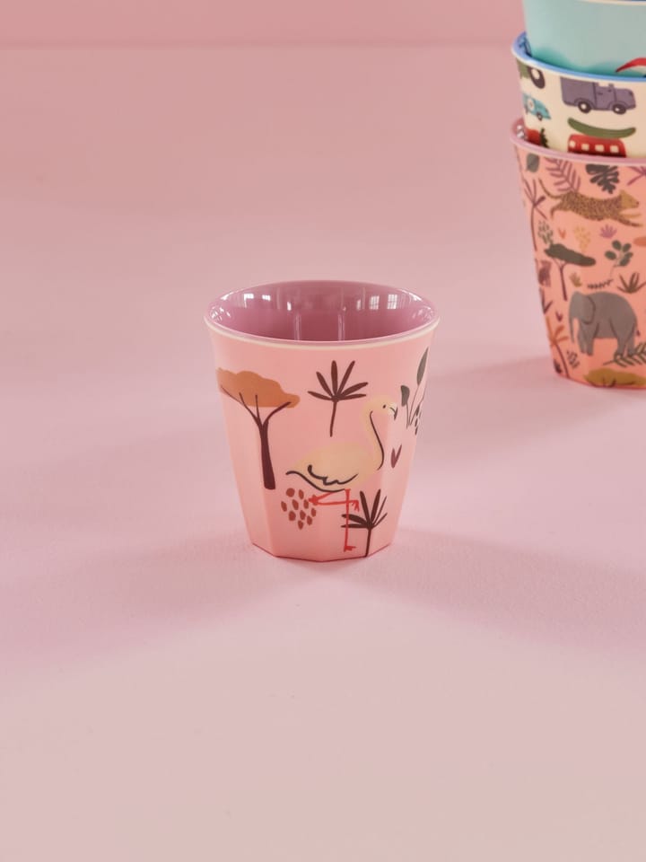 Rice børnekop melamin, Pink Jungle Animal RICE