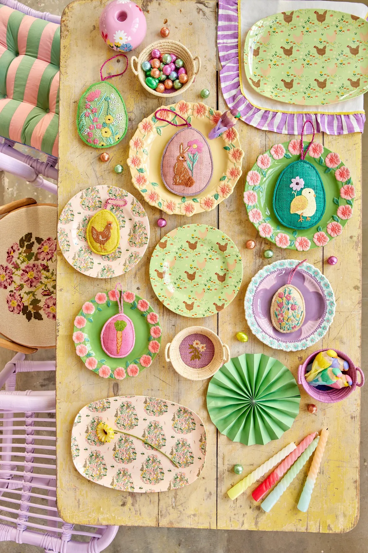 Rice Embossed Flower asiet Ø20 cm, Lavender RICE