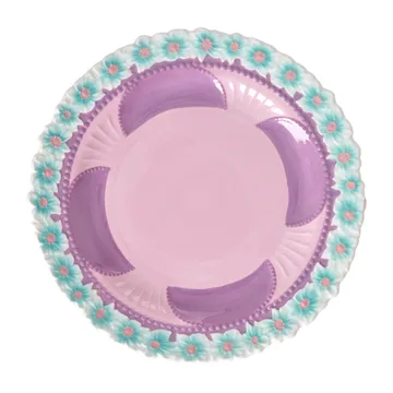 Rice Embossed Flower keramiktallerken Ø25,5 cm - Lavender - RICE