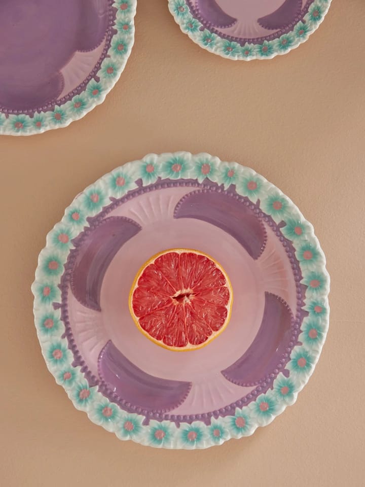Rice Embossed Flower keramiktallerken Ø25,5 cm, Lavender RICE
