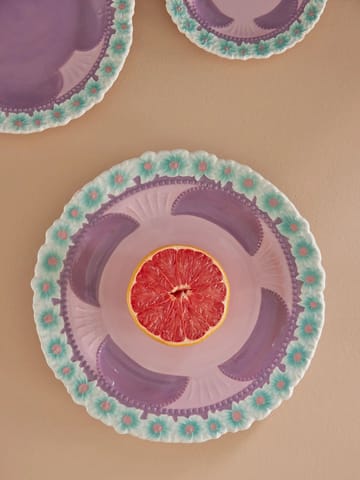 Rice Embossed Flower keramiktallerken Ø25,5 cm - Lavender - RICE