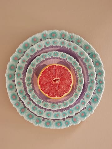 Rice Embossed Flower keramiktallerken Ø25,5 cm - Lavender - RICE
