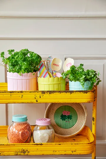 Rice glaskrukke med låg large 1,8 L - Pink - RICE