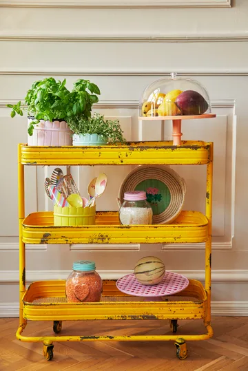 Rice glaskrukke med låg large 1,8 L - Pink - RICE