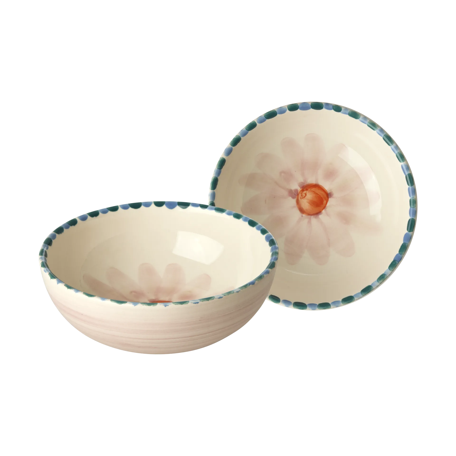 Rice keramikskål 35 cl, Soft Pink Flower-lavender RICE