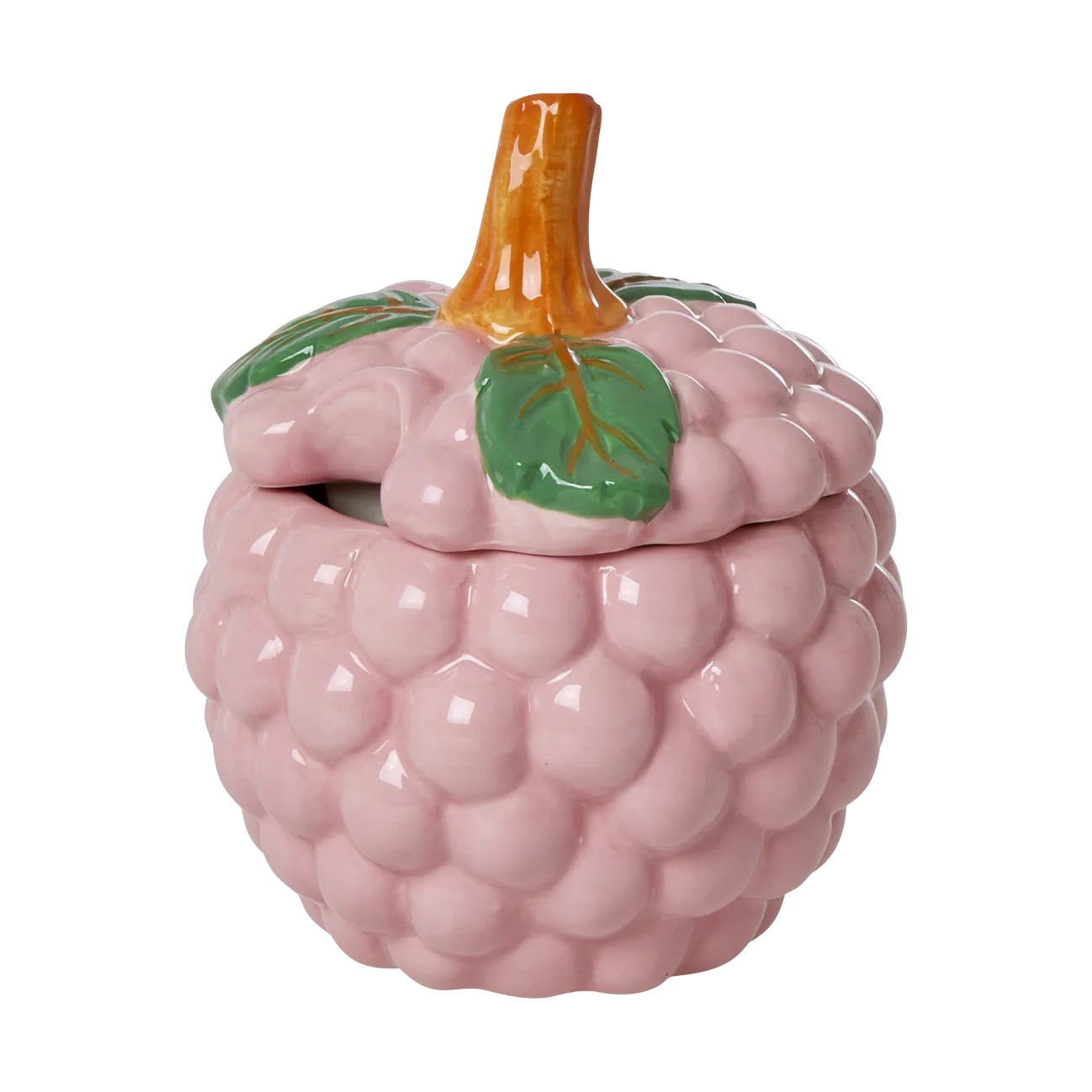 Rice keramikskål med låg, Pink RICE