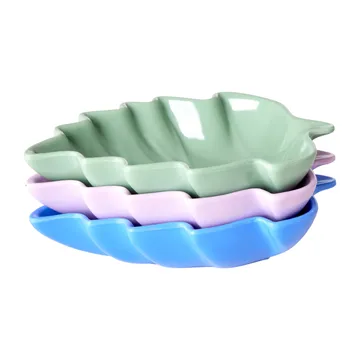 Rice Leaf serveringsskål melamin 3 dele - Green/Blue/Lavender - RICE