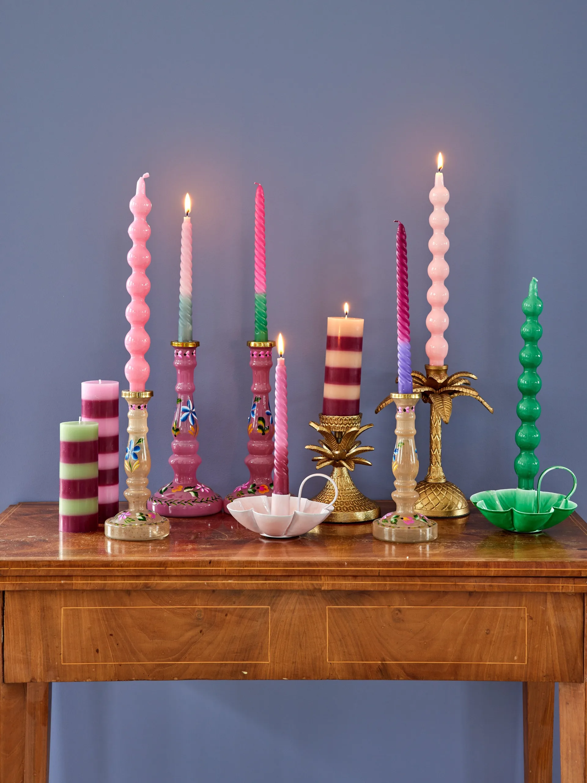 Rice lys 30,2 cm 2-pak, Pink RICE