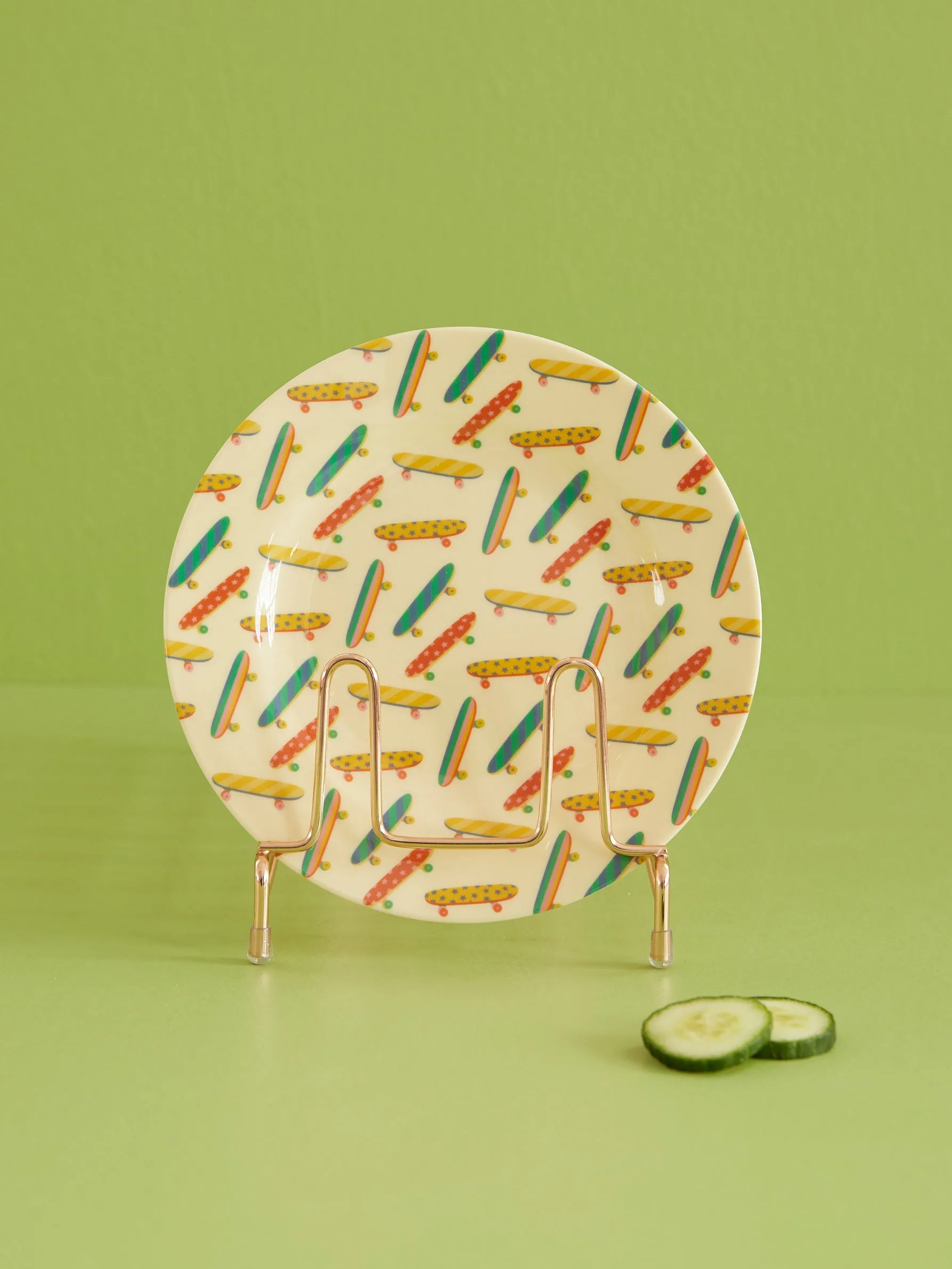 Rice melamin sidetallerken Ø20 cm, Skateboard RICE