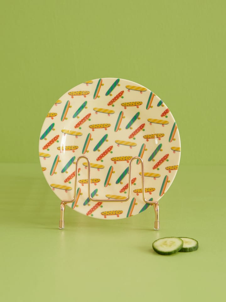 Rice melamin sidetallerken Ø20 cm, Skateboard RICE