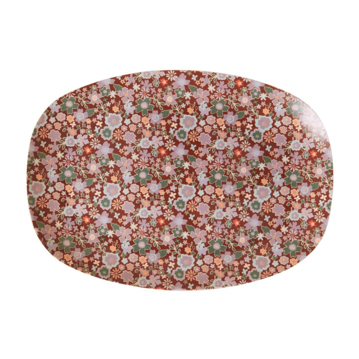 Rice melamin tallerken 16,5x23 cm - Fall flower - RICE