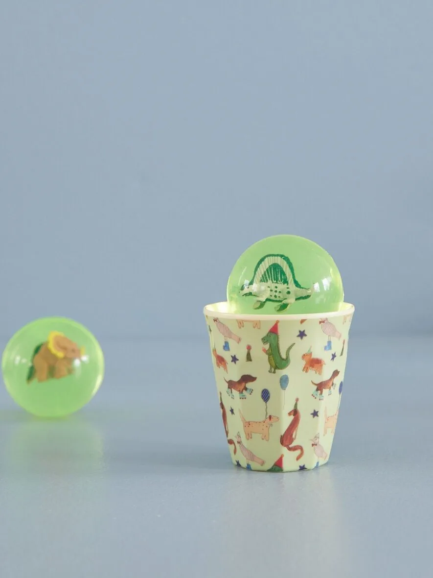 Rice melaminkop small 20 cl, Animal print/Green RICE