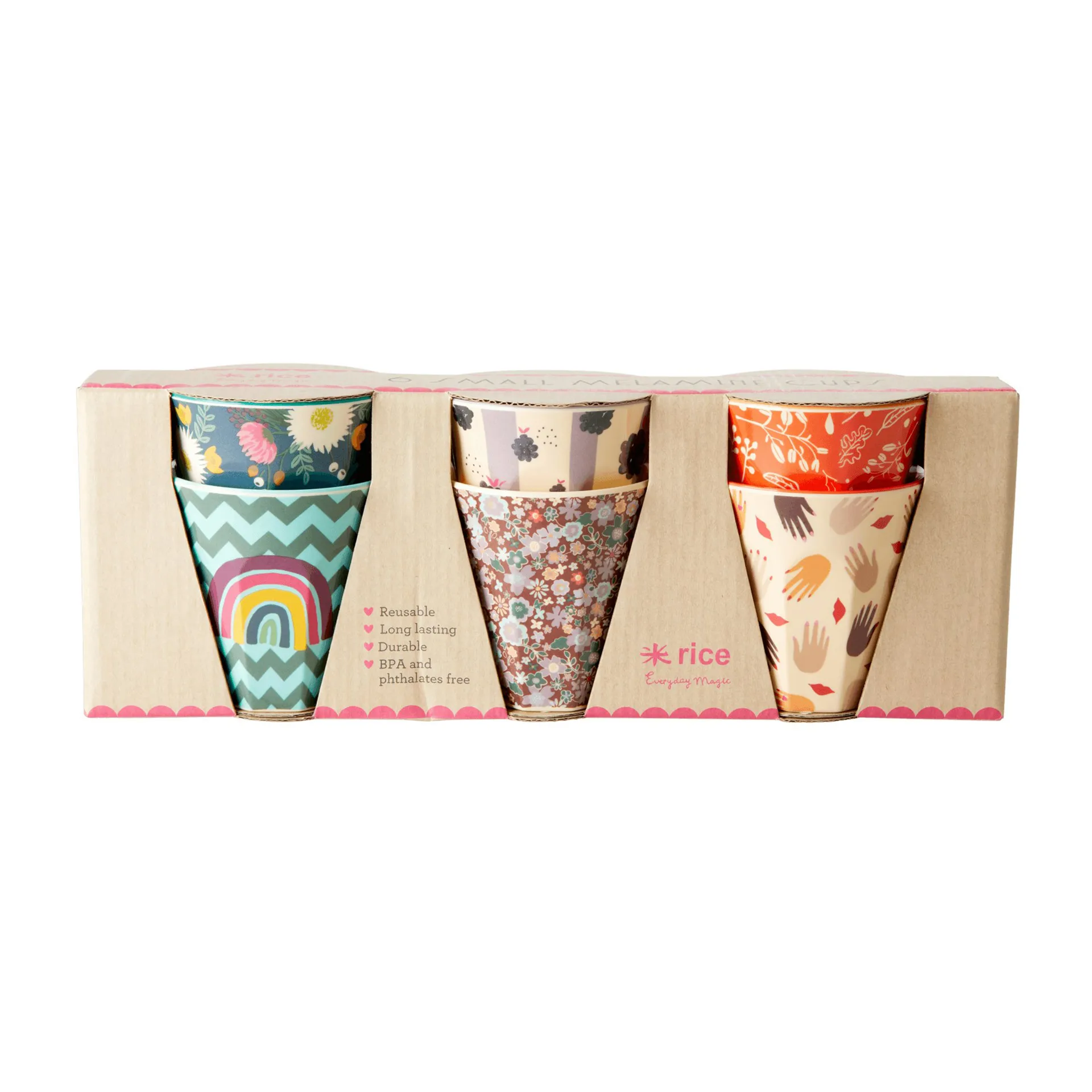 Rice melaminkop small 6-pak, Disco ball/Prints RICE