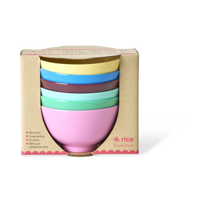 Rice melaminskål small 30 cl 6-pak - Show your true colors - RICE