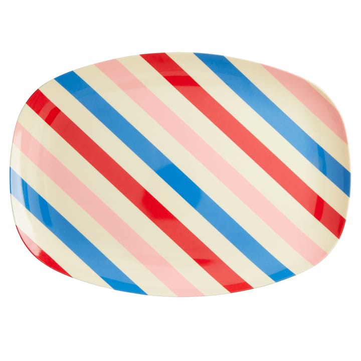 Rice melamintallerken 22 x 30 cm - Candy stripes - RICE