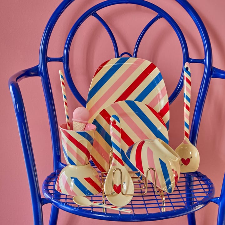 Rice melamintallerken 22 x 30 cm, Candy stripes RICE
