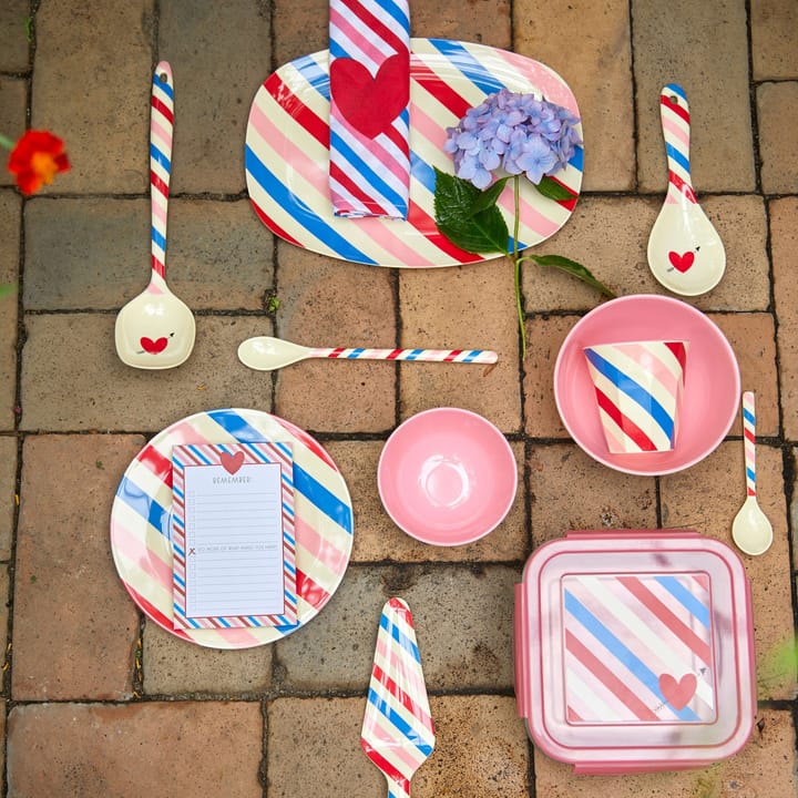 Rice melamintallerken 22 x 30 cm, Candy stripes RICE