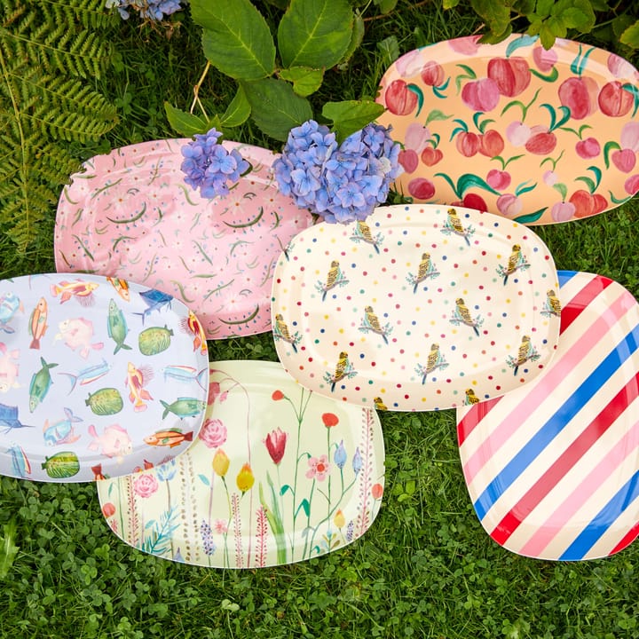 Rice melamintallerken 22 x 30 cm, Candy stripes RICE