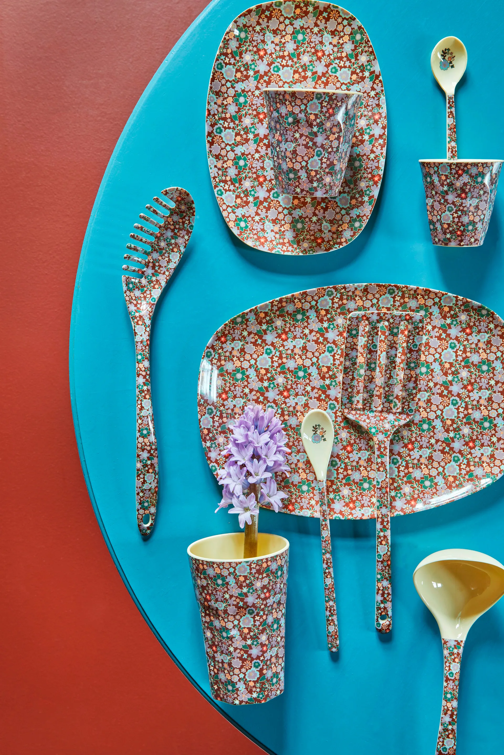 Rice melamintallerken 22 x 30 cm, Fall flower RICE