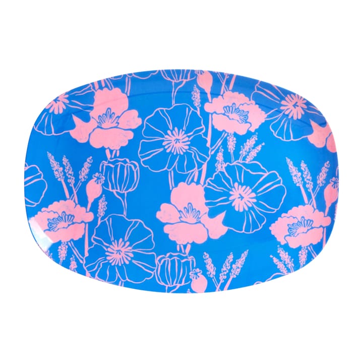 Rice melamintallerken 22 x 30 cm - Poppies love - RICE