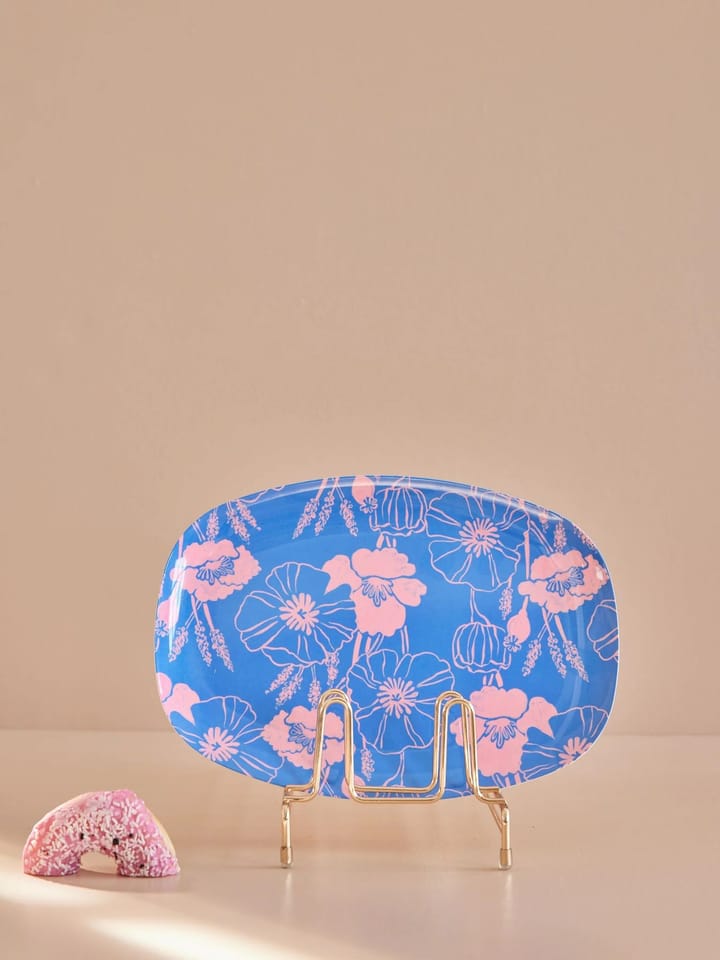 Rice melamintallerken 22 x 30 cm, Poppies love RICE