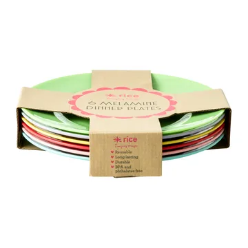 Rice melamintallerken Ø26 cm 6 dele - Yippie yippie yeah - RICE