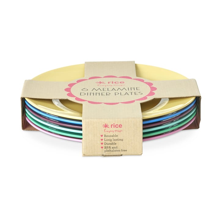 Rice melamintallerken Ø26 cm 6-pak - Show your true colors - RICE