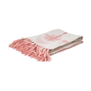 Rice plaid 125x150 cm - Tie-dye, soft pink - RICE