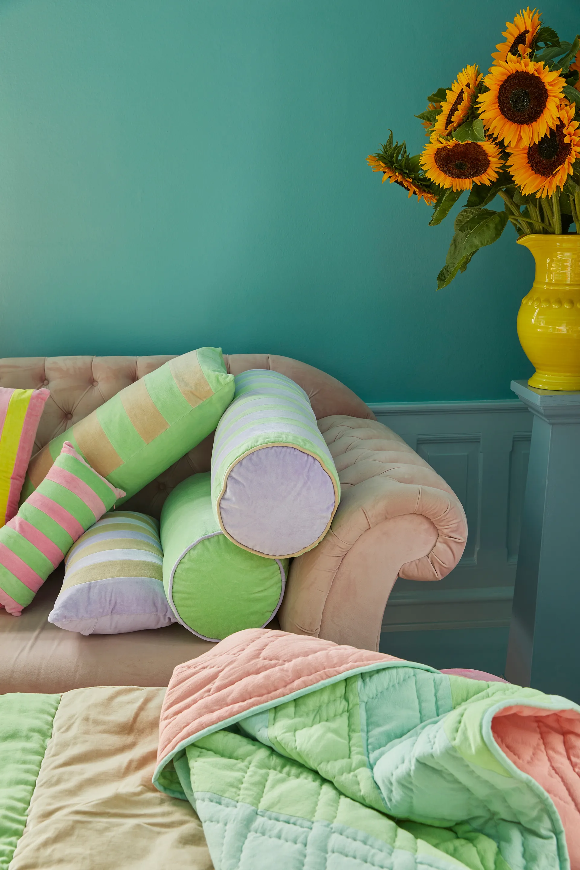 Rice pude 40x80 cm, Neon green/Beige RICE