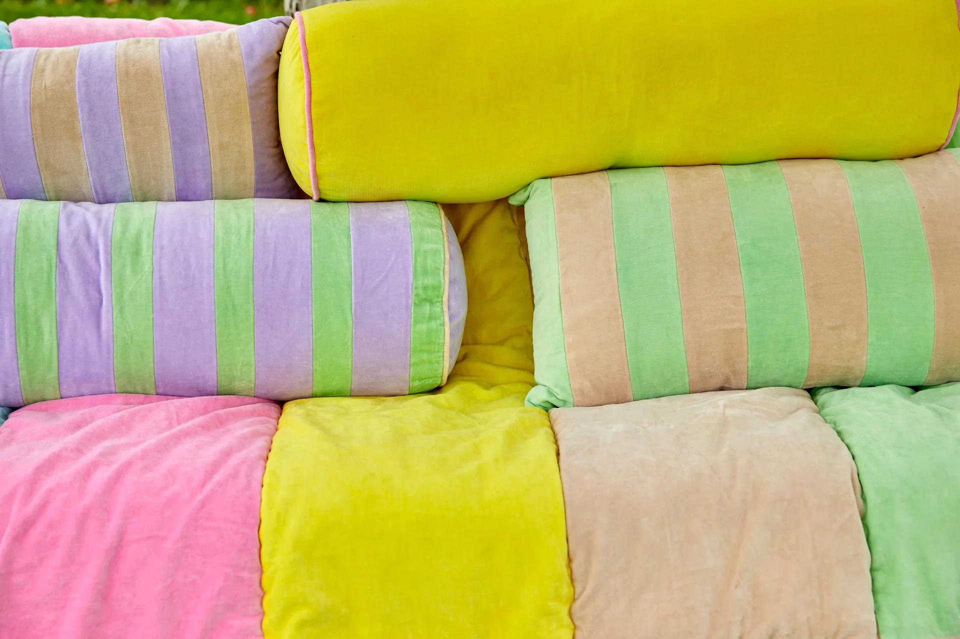 Rice pude 40x80 cm, Neon green/Beige RICE