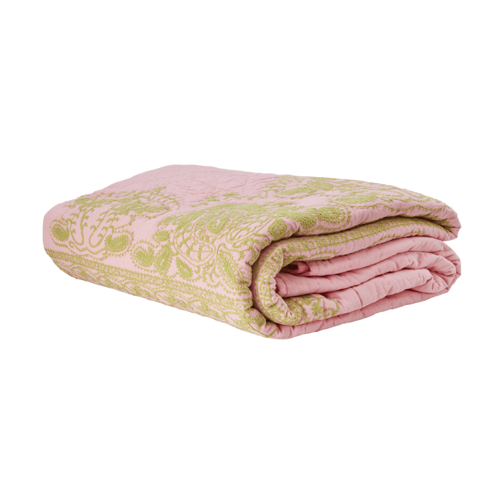 Rice quiltet sengetæppe 225x225 cm - Soft pink - RICE