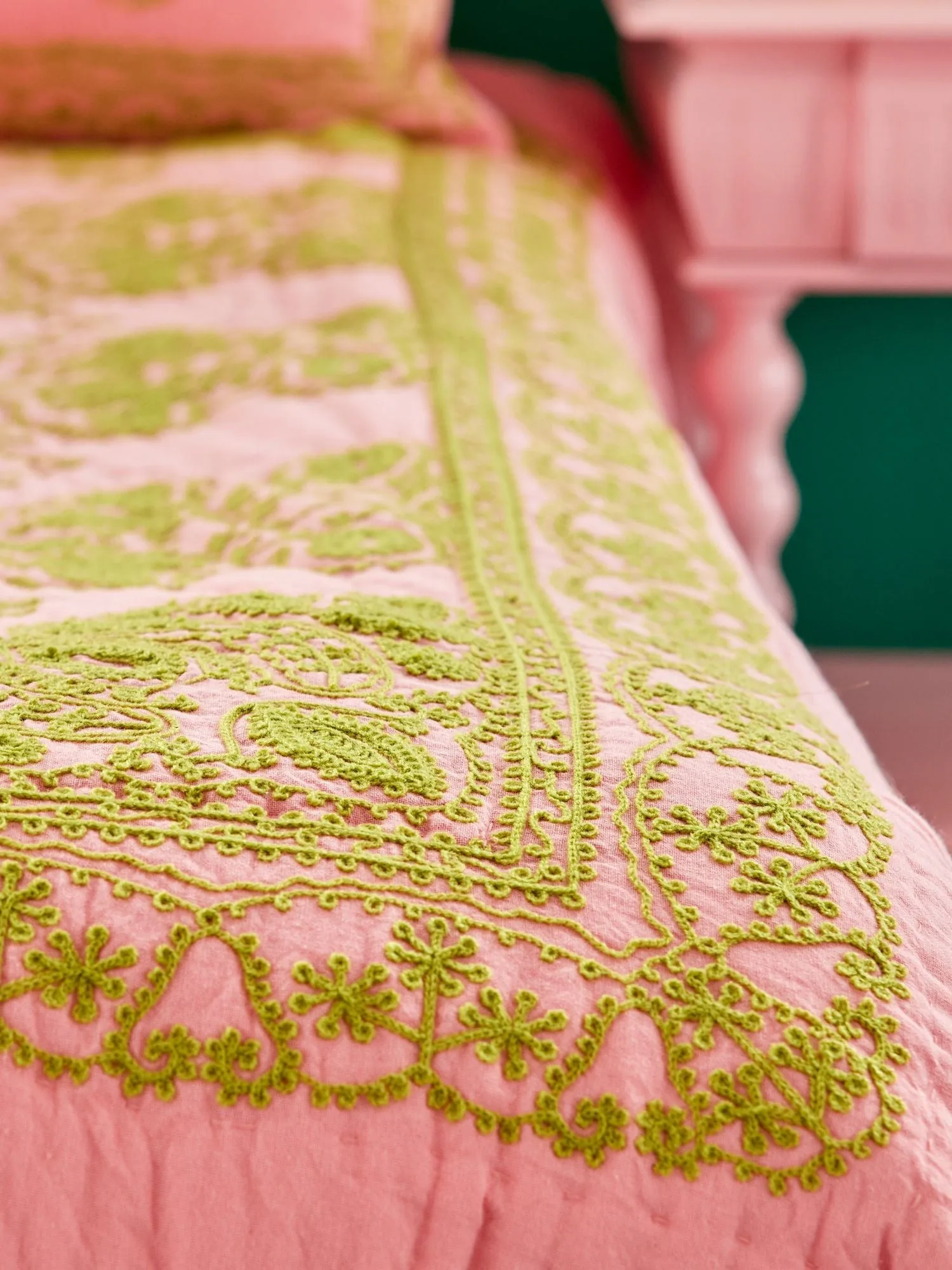 Rice quiltet tæppe 140x200 cm, Soft pink RICE