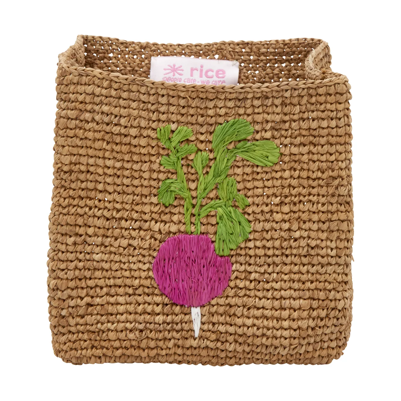 Rice Raffia opbevaringskurv 2 dele, Radish Embroidery-Tea RICE