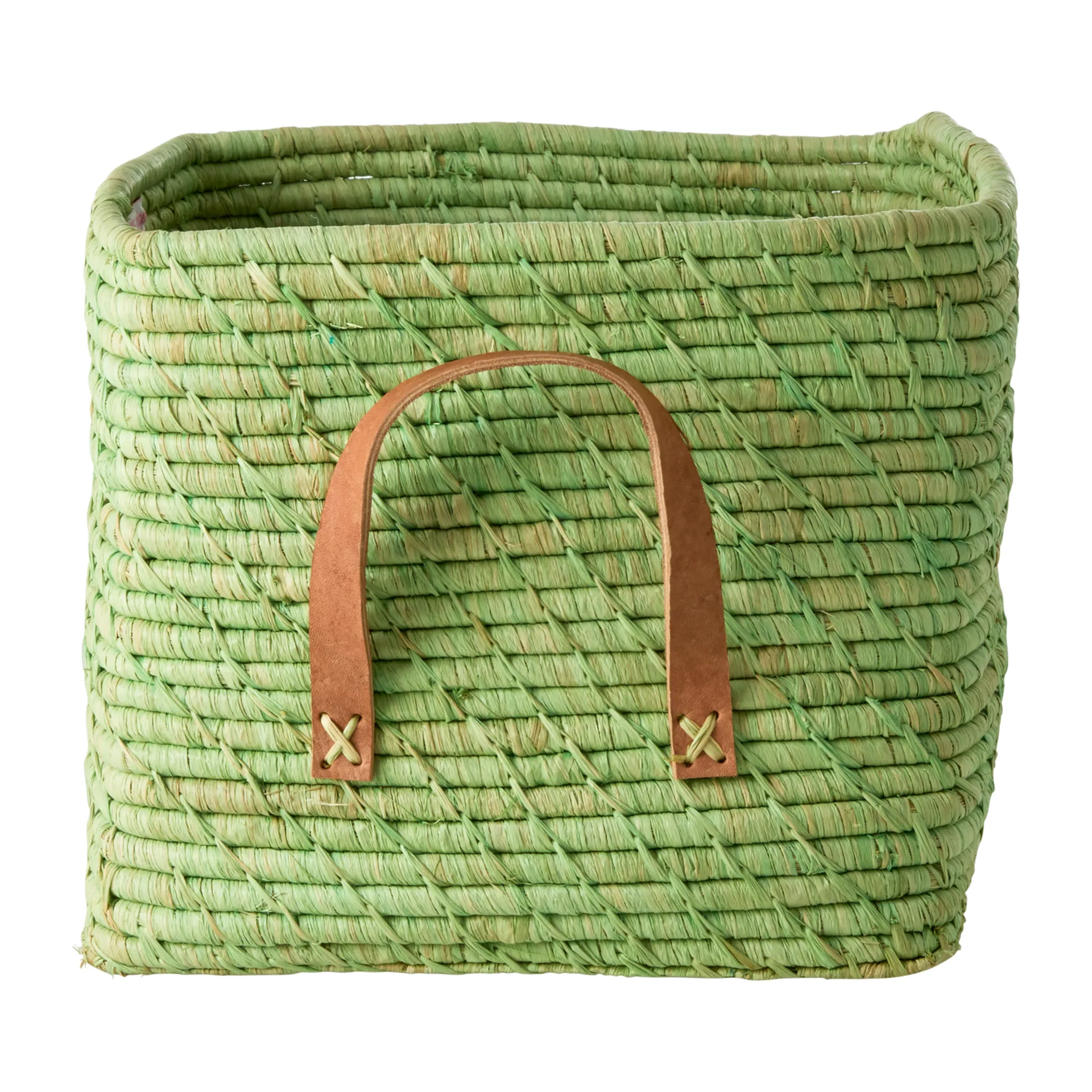 Rice raffia opbevaringskurv, Soft green RICE