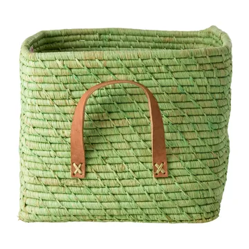 Rice raffia opbevaringskurv - Soft green - RICE