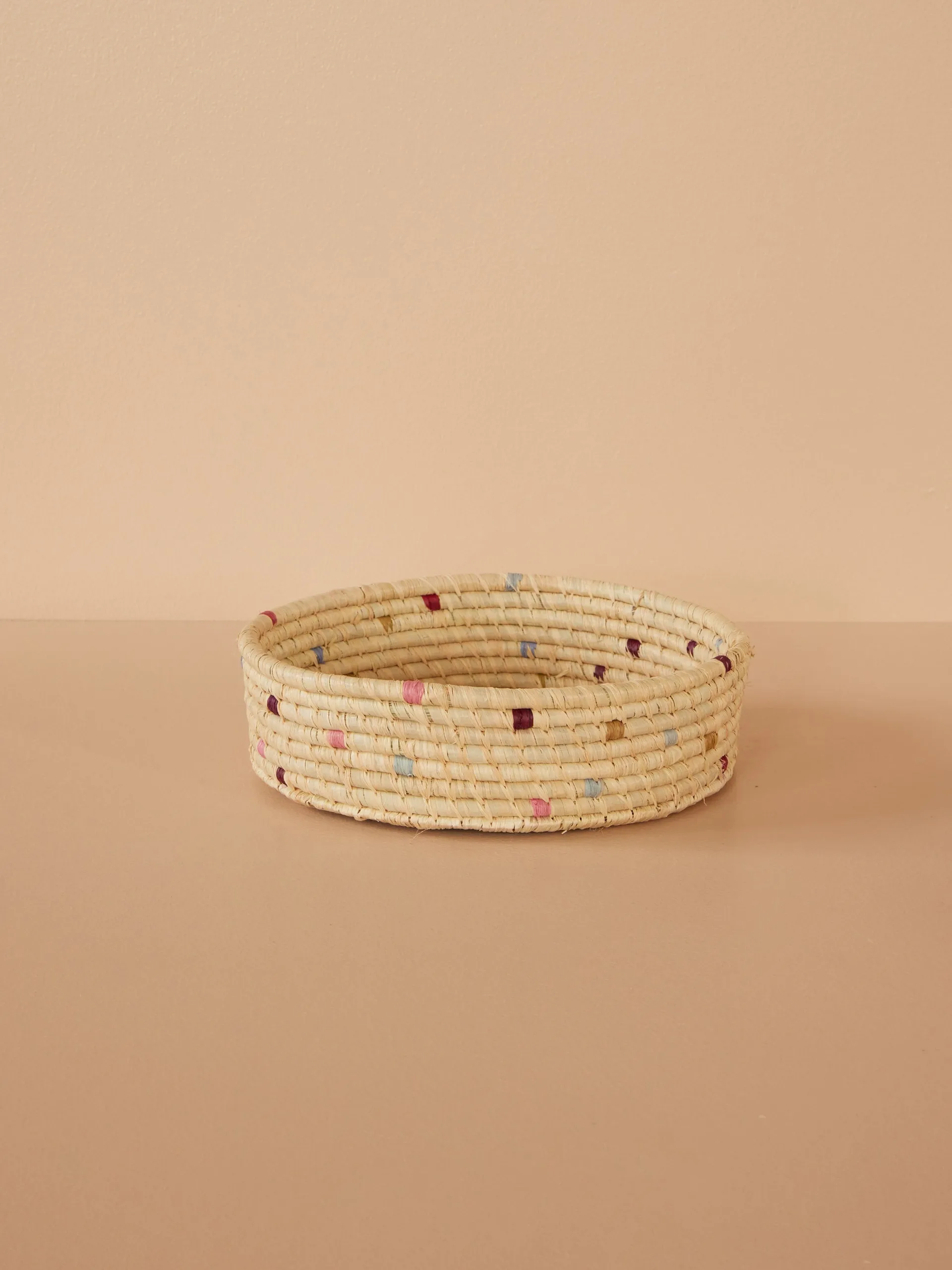 Rice raffia rund opbevaringskurv small, Natural RICE