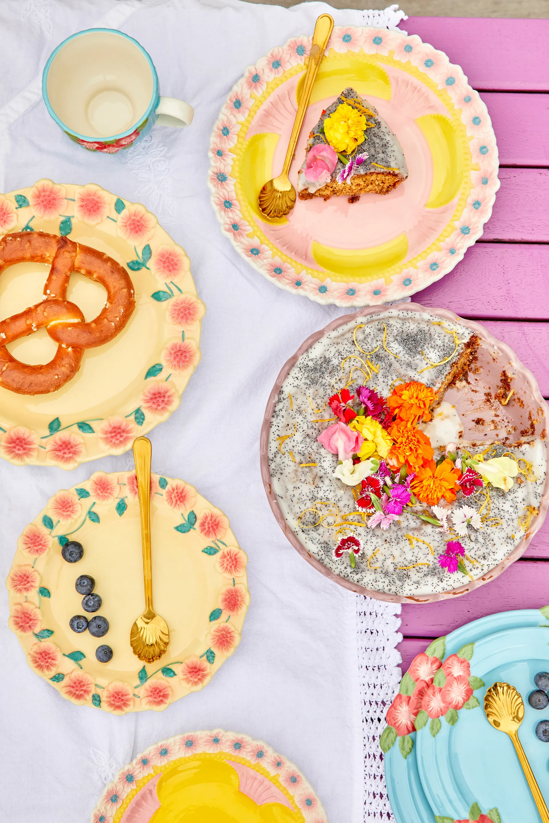 Rice Seashell latteske 19 cm 4-pak, Gold RICE