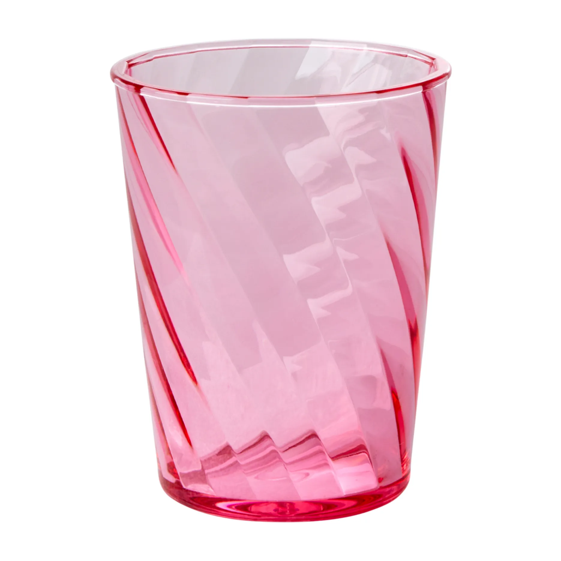 Rice Twisted Swirl drikkeglas akryl 34 cl, Pink RICE